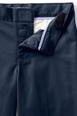 LANDS END Navy School Uniform Plain Front Chino Pants Boys 20 INSEAM 31″ NEW