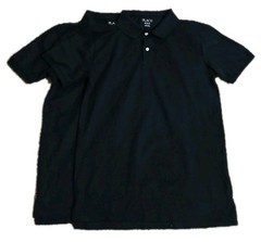 Set Of 2 The Children’s Place Size 2XL 16 Black Short Sleeve Polo Shirt