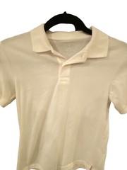 The Childrens Place Boys Polo Shirt Size Medium 7/8 White Short Sleeve