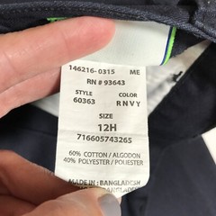 Junior Boys Real School 5-Pocket Stretch Skinny Uniform Pant Navy Size 12H BTS