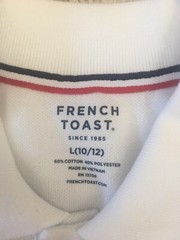 👕 Boys French Toast Short Sleeve White Cotton Color Dress Shirt L(10/12) 👕