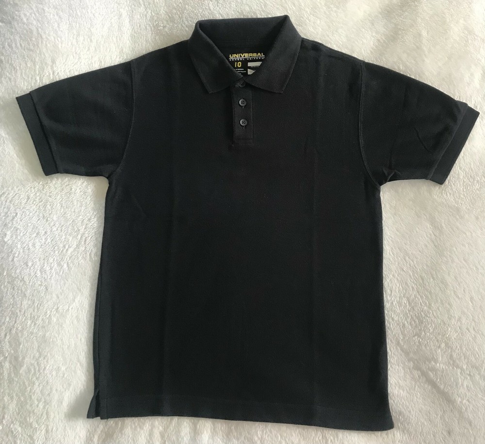 UNIVERSAL SCHOOL BOYS BLACK SHORT SLEEVE POLO SHIRT SIZE #10 – A9/18
