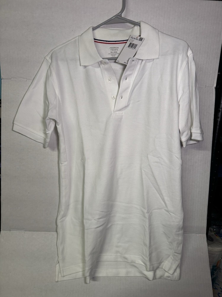 French Toast White Polo Youth XXL 18/20 School Uniform NEW Sealed Unopened