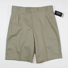 French Toast Boys Pleated Front Adjustable Waist Short (Khaki, 14H, 30.5″ Waist)