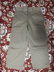 Children’s uniform set in khaki, size 8 Husky, and navy blue, size 10 Husky