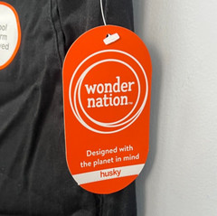 WONDER NATION Black Flat Front School Approved Uniform Shorts Boys Size 16 Husky