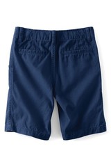LANDS END Deep Sea School Uniform Flat Front Cotton Cadet Shorts Boys 16 NEW