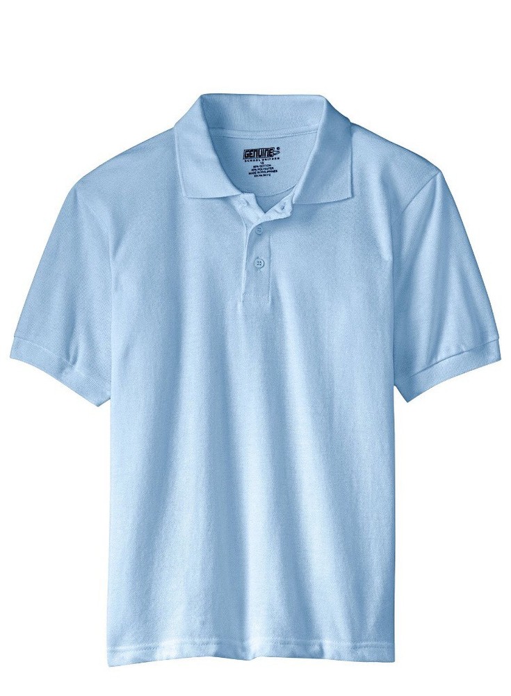 *NEW Genuine School Uniform Boys Short Sleeve Polo Shirt Light Blue – Size 8