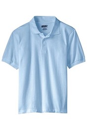 *NEW Genuine School Uniform Boys Short Sleeve Polo Shirt Light Blue – Size 8