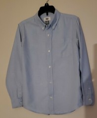 Lot 2-Old Navy Oxford Boys School Uniform Short/Long Sleeve Shirt,Size 10-12