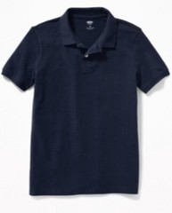 Uniform Built-in Flex Pique Polo for Boys Large (10-12) Ink Blue Free Shipping