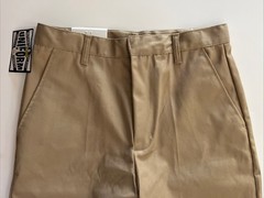 NWT Authentic Galaxy School Uniform Youth Boy’s Khaki Pants Size 16 Flat Front