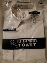 French toast school uniform boys long sleeve dress shirt expandable collar size4