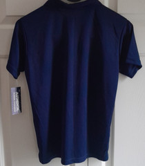 Authentic School Uniforms Boys Size 7-8 Moisture Wicking Polo Shirts Navy Blue
