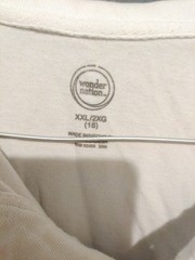 Two White and One Navy Blue Wonder Nation polo shirt size 18