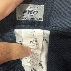 Pro 5 School Uniform Boy Pants Size 7 Navy And Khaki Polyester & Cotton Pants