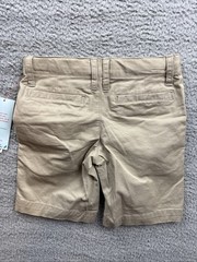 2x Cat & Jack Boys Youth 4 Beige Flat Front School Uniform Chino Shorts
