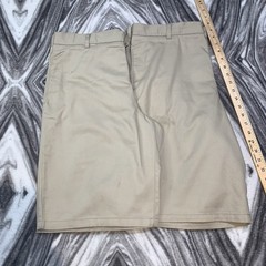 Lot of 2 French Toast Boys Khaki School Uniform Shorts Size 20 Husky Flat Front