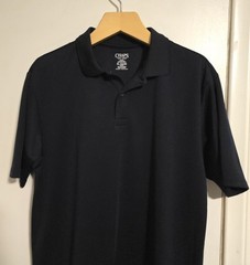Boys Polo Shirt Chaps Size XL 18/20 Husky Approved School Uniform S/Sleeve Navy