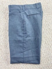 Boys Dress Pants sz 14 Slim Blue Pin Striped School Uniform Minimalist Executive