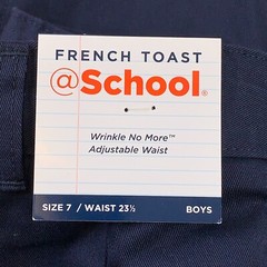 French Toast Boys Size 7 Navy Twill Flat Front School Uniform Shorts 2 Pack NWT