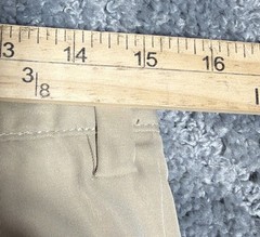 Lands End School Uniform Flat Front Zip Pocket Khaki Adj Waist Shorts Boys 14-15