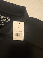 Authentic Galaxy School Uniforms, Black Polo, Size 14