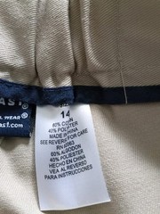 French Toast Boys Beige Cargo Uniform Pants 14 Wrinkle Resistant Waist