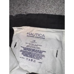 Nautica Boys Black Straight Leg School Uniform Pants