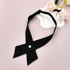Clip On Ties for Men Women Red Bow Ties for Boys Girls Plaid School Black