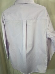 George Boys Button Down Long Sleeve White Dress Purple Small 6-7