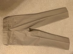 LANDS END Khaki School Uniform Perfect Chino Pants Boys 8 INSEAM 22.5 In NEW $36