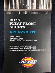 Dickies Boys Navy Pleat Front Relaxed Fit Uniform Shorts, Size 20R/29W
