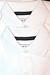 Simply Styled Boys’ Uniform White 2-Pack Polo Shirts LARGE (10/12)