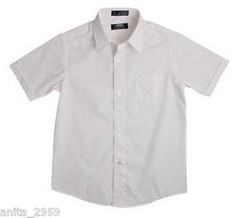 New! FRENCH TOAST School Uniforms Boys Sz 4 Short Sleeve DRESS SHIRT White