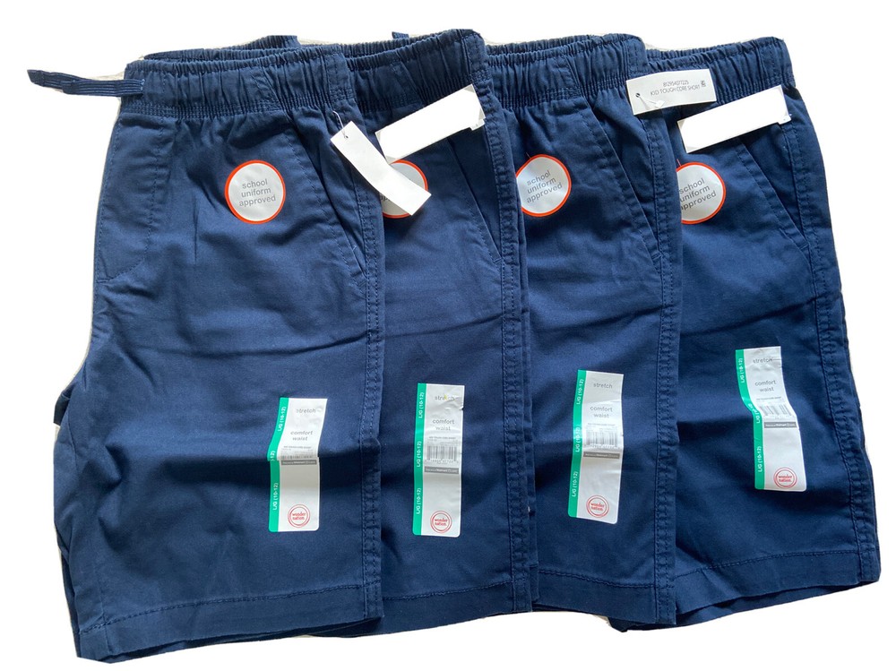 Wonder Nation Boys School Uniform Shorts Lot of Four Size L 10-12)