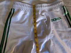 Youth Boys Large DOMX Uniform Sports Apparel Football Wrestling White Shorts 26″
