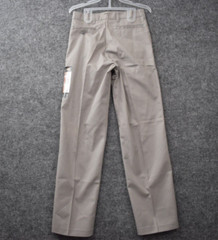 Dickies School Wear Boys 18 RG Gray Pants 26×30 Flat Front Straight Leg Uniform