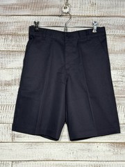 ✏️ REAL SCHOOL Boys Size 12H Flat Front Shorts School Uniform Navy Blue Durable