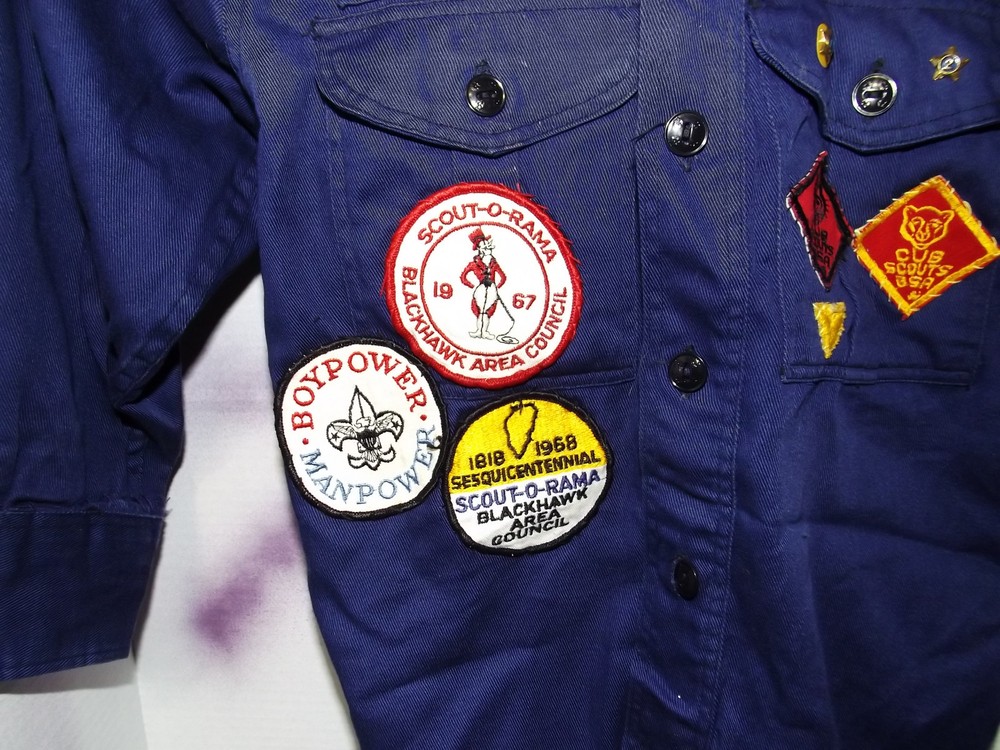 Cub Scout Uniform SCOUT-O-RAMA 1967&1968 patches + pants + hat + belt VINTAGE