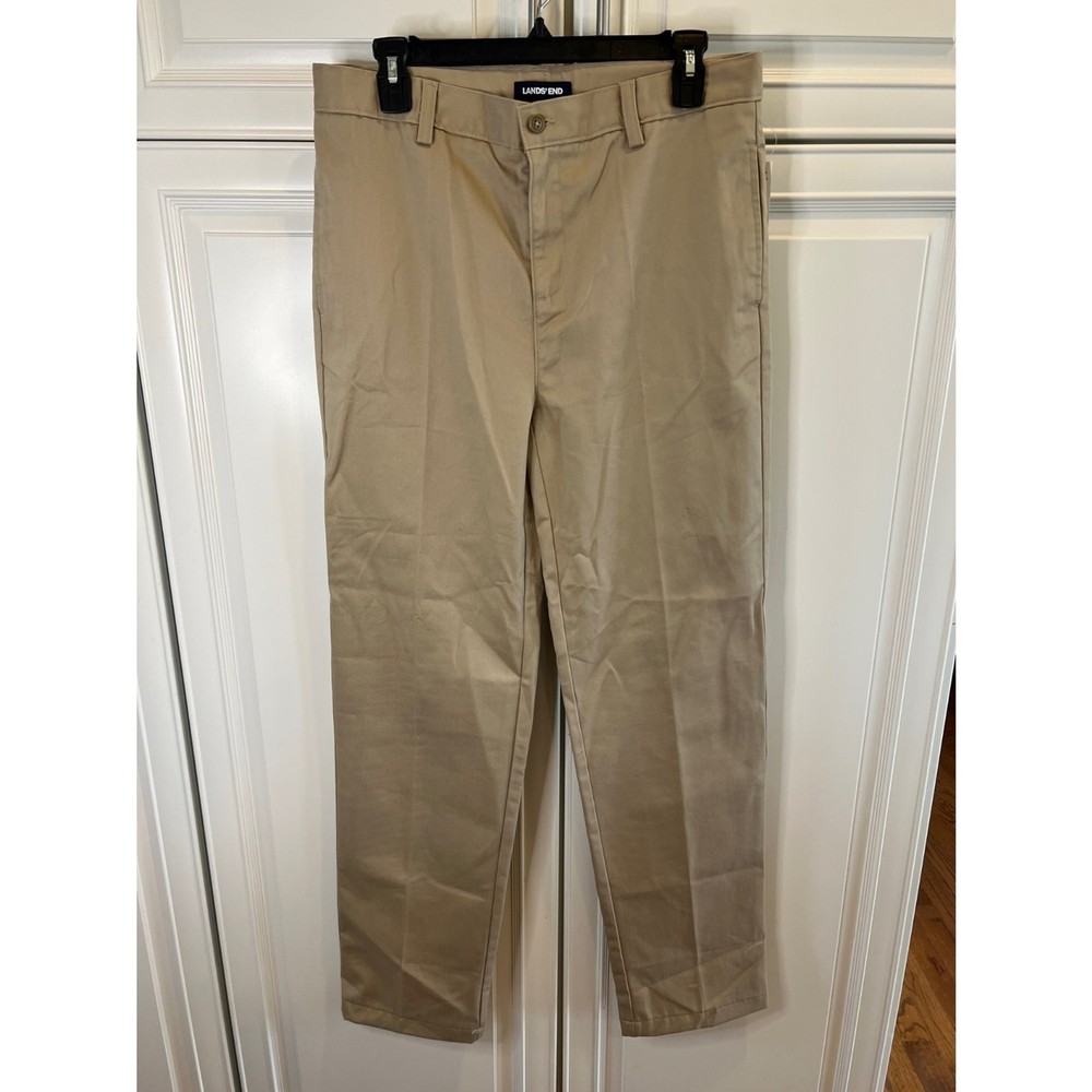 Lands’ End Boys Khaki Pants Size 20 Adjustable Waist NWT School Uniform