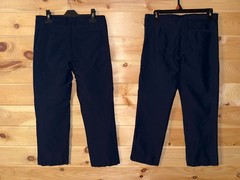 Old Navy Boy’s 2 Pair Sz 12 Plus Black Khaki School Uniform Straight Quick Dry