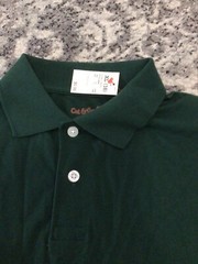 Cat & Jack Boy’s School Uniform Polo Shirt Dark Green Hunter Green Size XL 16 NW