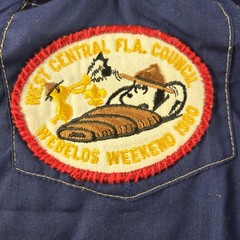 Vintage Boy Scouts Of America Cub Scout Shirt Youth Medium Uniform Patches 1980s