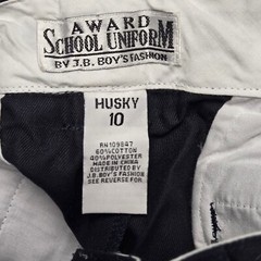 Husky Boys school uniform pants size 10 Navy 60% Cotton 40% Polyester