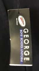 George Boys School Uniform Straight Fit Pant Slim Sz 12 S Navy Blue Adjustable W