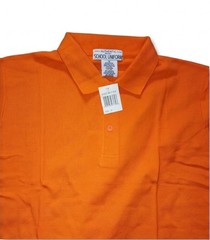 Galaxy School Uniform Polo Shirt Long Sleeve Orange Gold Size 16 New In Pack