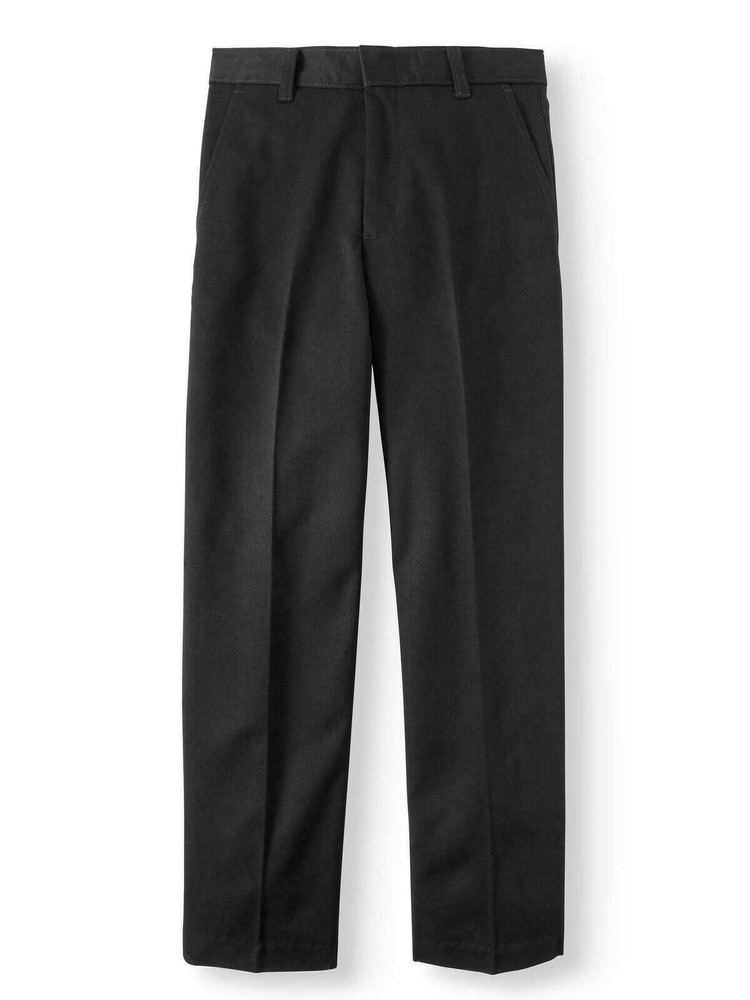 George Pants Boys Size 6 Black School Uniforms Flat Front –K9–