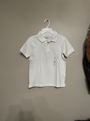 NEW Oshkosh Boys Size 8 School Uniform Polo Style Shirt Short Sleeve White
