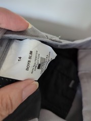 Norman’s Boys Slim School Uniform Pants Gray Size 14